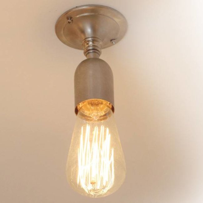 Plafonnier hall rustique bronze, nickel, chrome