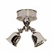 Plafonnier deux spots rustique bronze, nickel, chrome