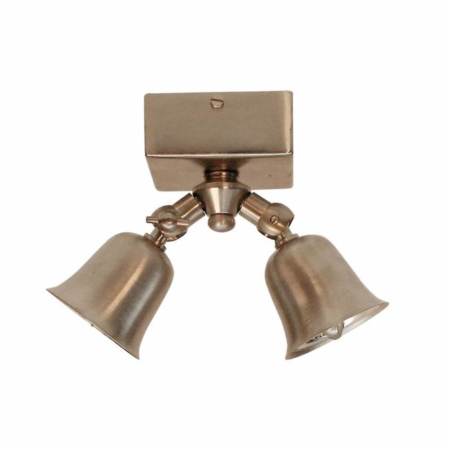 Double spot rustique directionnel bronze, nickel, chrome