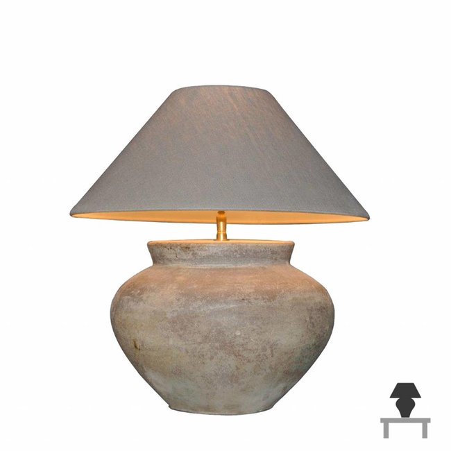 Lampe de chevet en céramique avec abat-jour