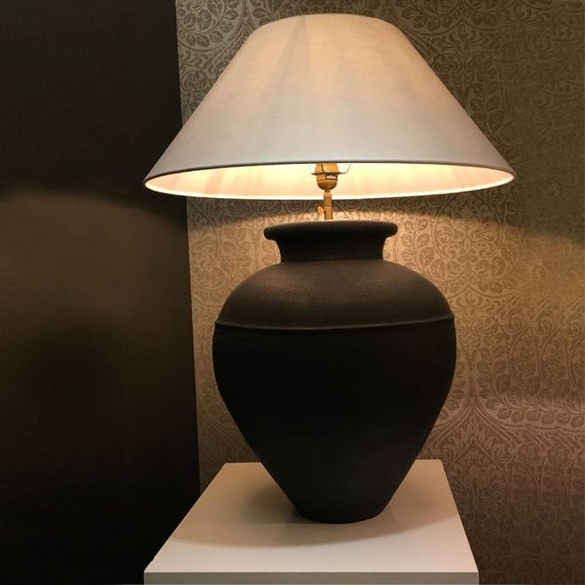 Doorzichtig Beschrijving bonen Lampe céramique artisanale avec abat-jour -