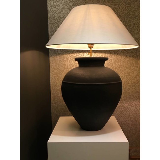 Lampe céramique artisanale avec abat-jour
