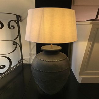 Lampe céramique à poser avec abat-jour Lampe céramique à poser avec abat-jour