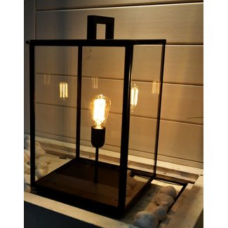Lampadaire lanterne avec bougies bronze intérieur ou extérieur 