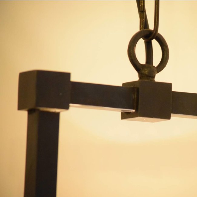 Suspension chic romantique rustique bronze avec bougie