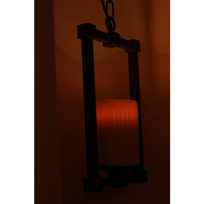 Lustre chic avec bougies scintillantes campagne bronze