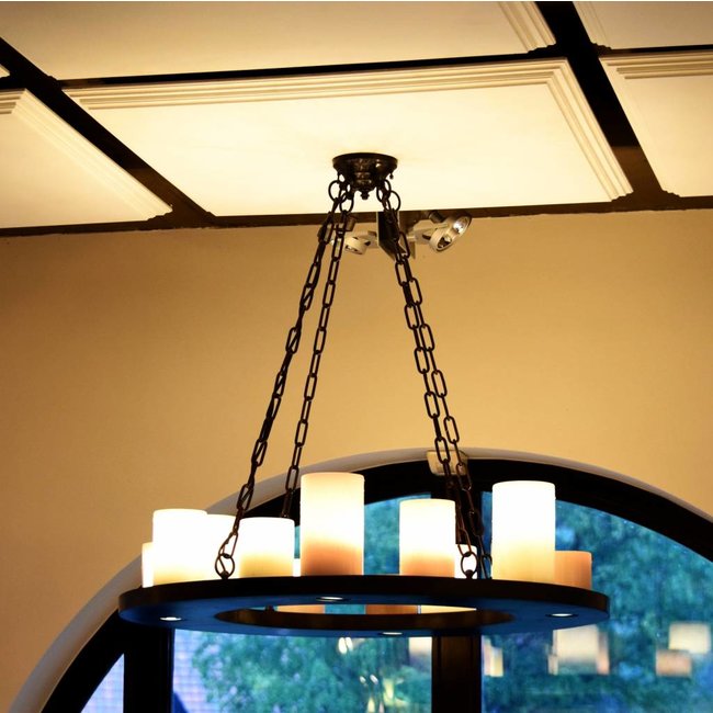 Exclusieve hanglamp kaarsen LED rond met ketting