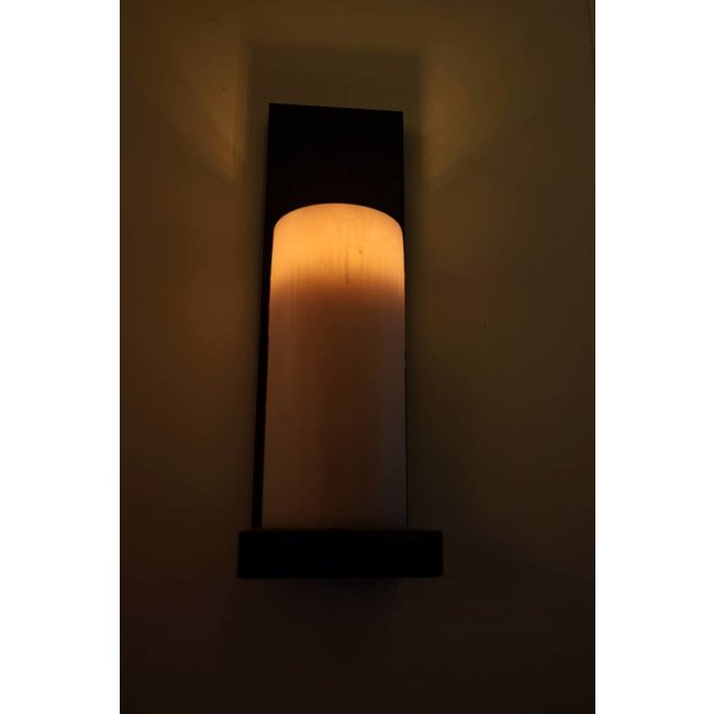 Design wandlamp met kaars flikkerend landelijk LED