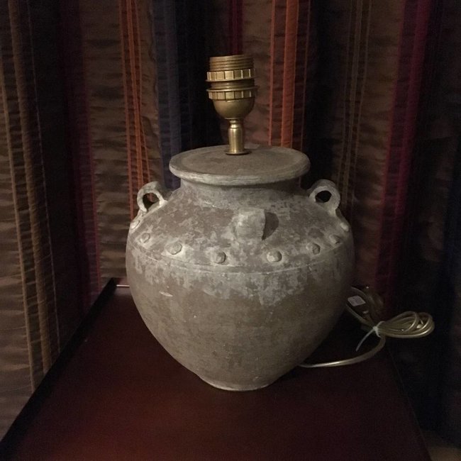 Kruiklamp landelijke stijl met lampenkap 40 cm hoog