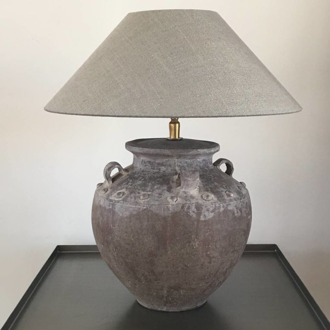 Kruiklamp landelijke stijl met lampenkap 40 cm hoog
