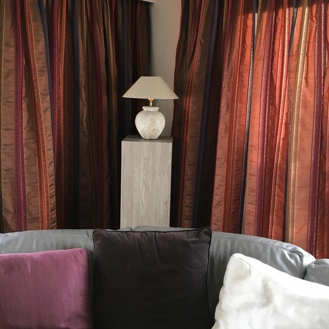 Lampe poterie artisanale avec abat-jour