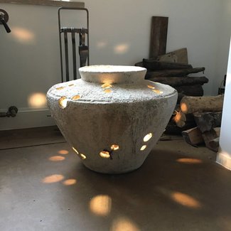 Lampe céramique ajourée Lampe céramique ajourée