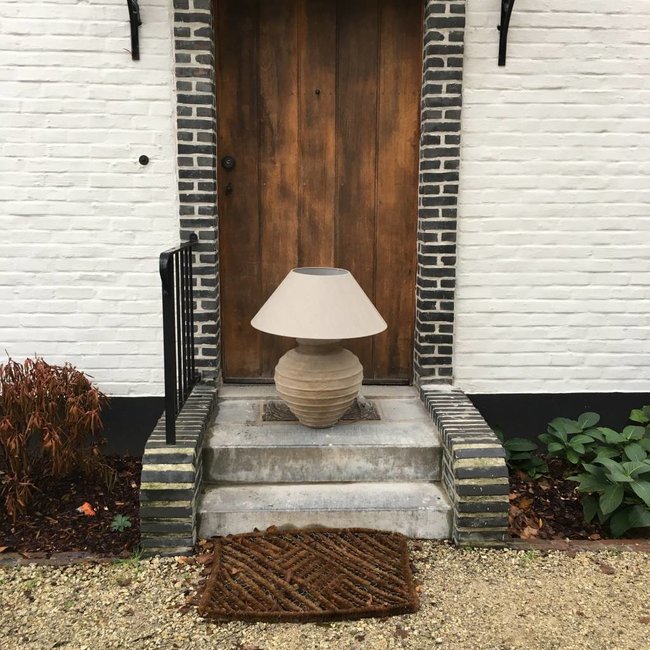 Lampe en terre cuite avec abat-jour