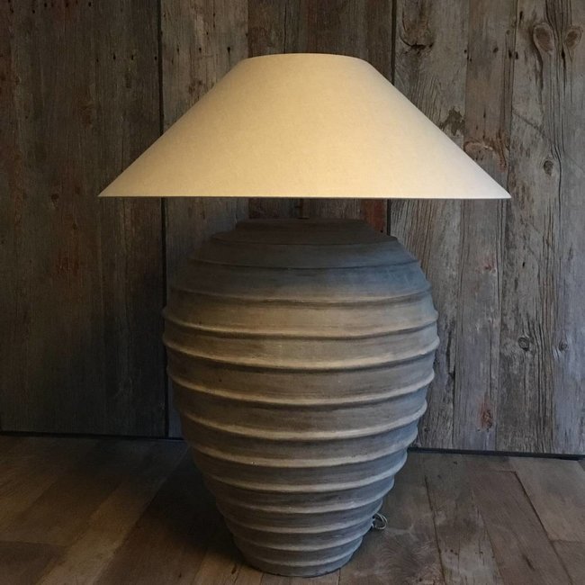 Lampadaire abat-jour céramique rustique