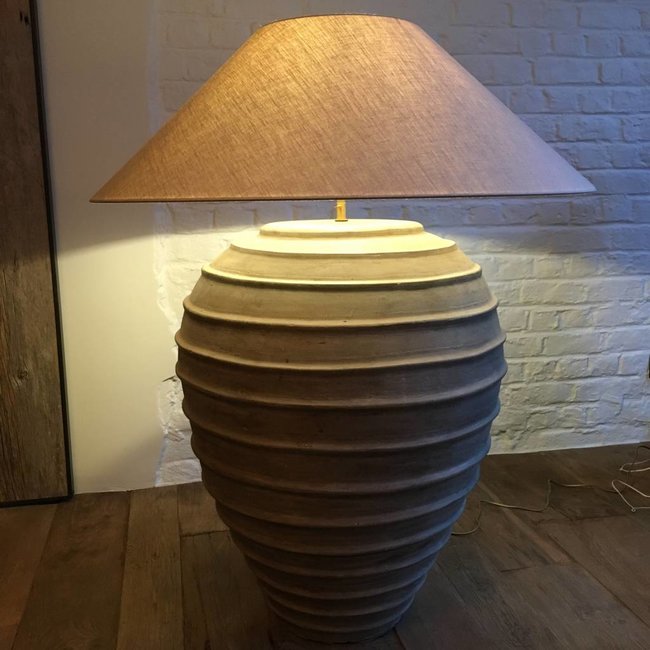 Lampadaire abat-jour céramique rustique