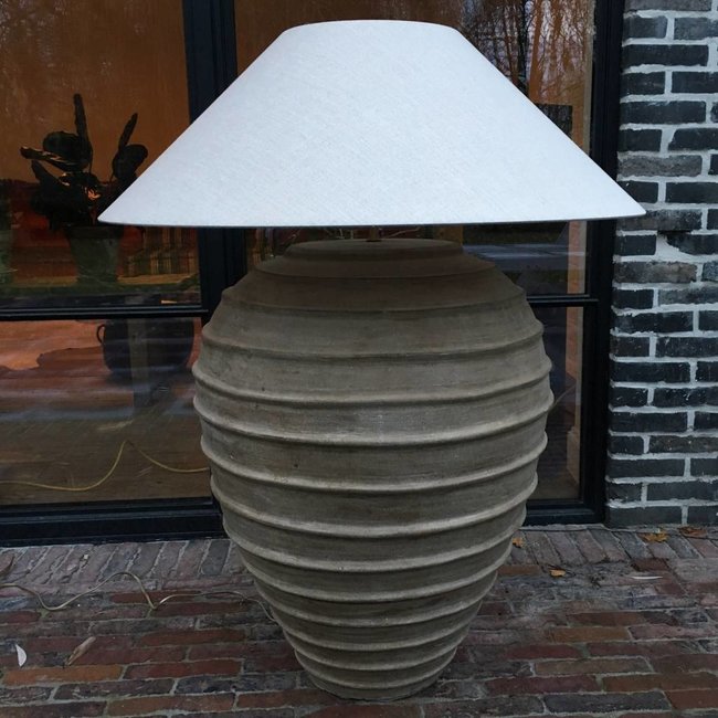 Lampadaire abat-jour céramique rustique