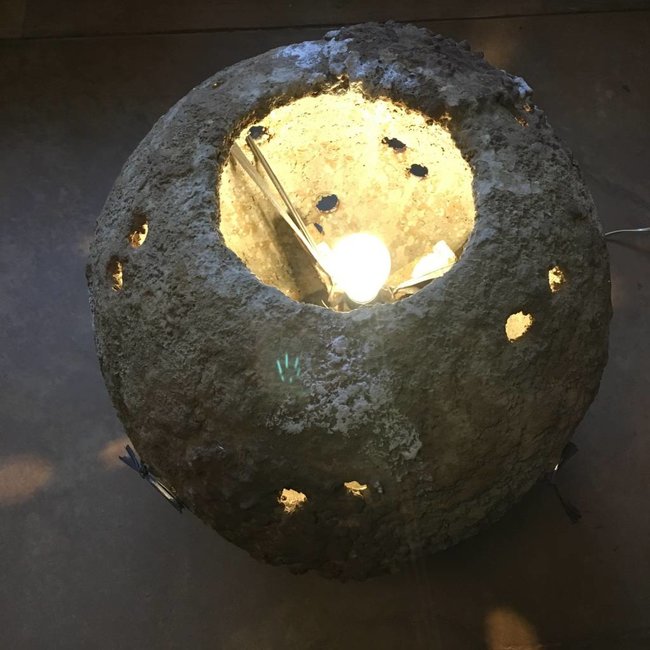 Vaas schemerlamp landelijk 54 cm hoog