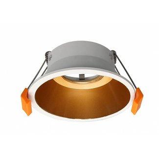 Diepe inbouwspot wit goud GU10 rond Diepe inbouwspot wit goud GU10 rond