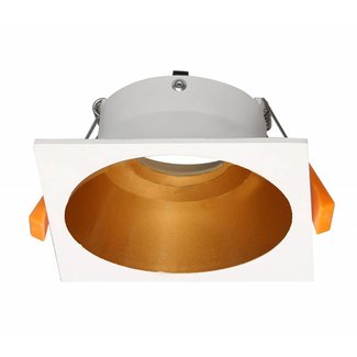 Spot encastrable 100 mm doré blanc carré 230V