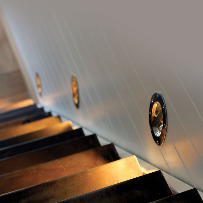 Lumière escalier rustique bronze, nickel, chrome