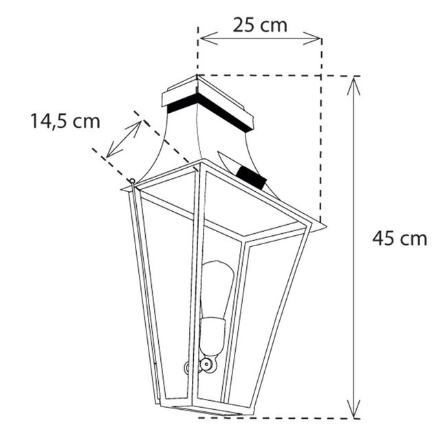 Lanterne décorative extérieure rustique bronze, nickel