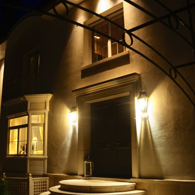 Lanterne décorative extérieure rustique bronze, nickel