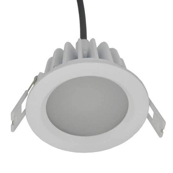 Spot LED encastrable mince pour salle de bain, étanche IP44, blanc