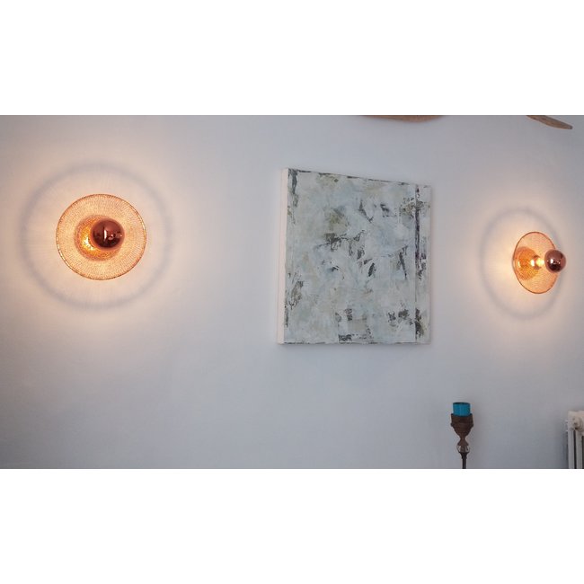 Wandlamp koper 25, 30 of 40 cm diameter