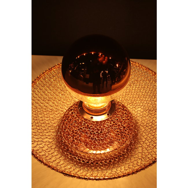 Wandlamp koper 25, 30 of 40 cm diameter