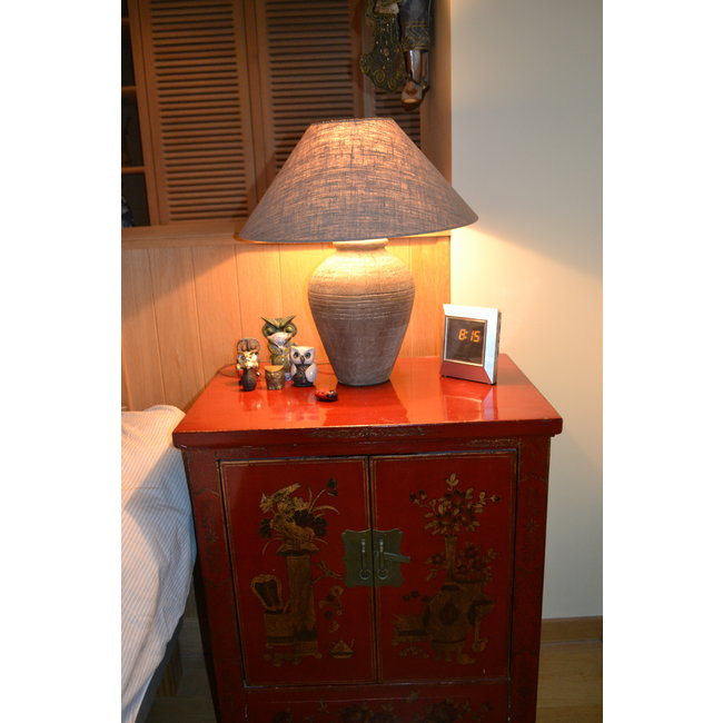 Lampe de chevet en céramique avec abat-jour