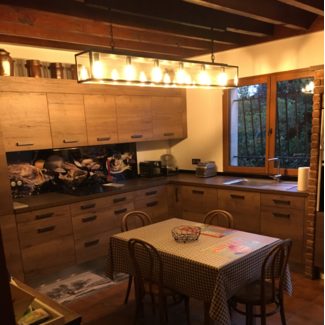 Hanglamp 6 lampen landelijk brons 175cm Hanglamp 6 lampen landelijk brons 175cm
