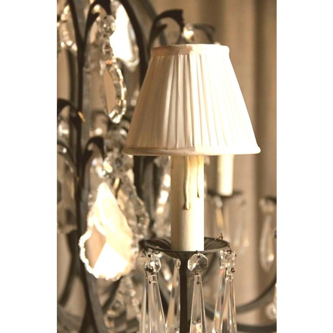 Kroonluchter landelijk brons zwart  14xE14 met of zonder kapjes