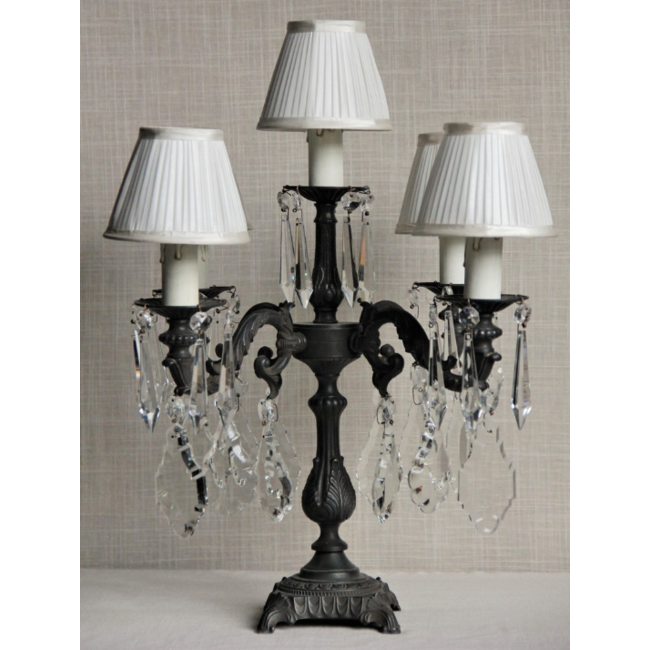 Lampe de chevet baroque beige brun ou noir