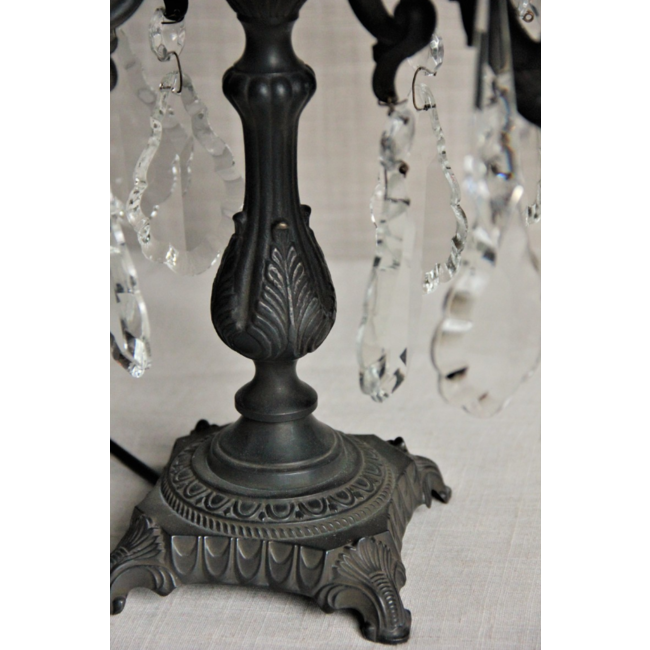 Lampe de chevet baroque beige brun ou noir