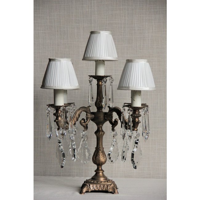 Lampe de chevet baroque beige brun ou noir