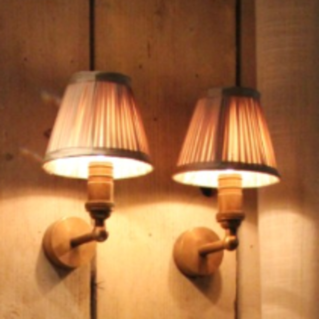 Applique murale baroque bronze avec abat-jour