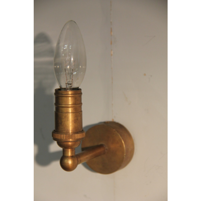 Wandlamp barok met lampenkap brons