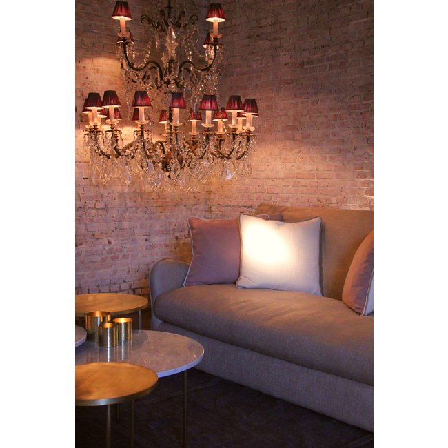 Landelijke kroonluchter brons kristallen 20xE14