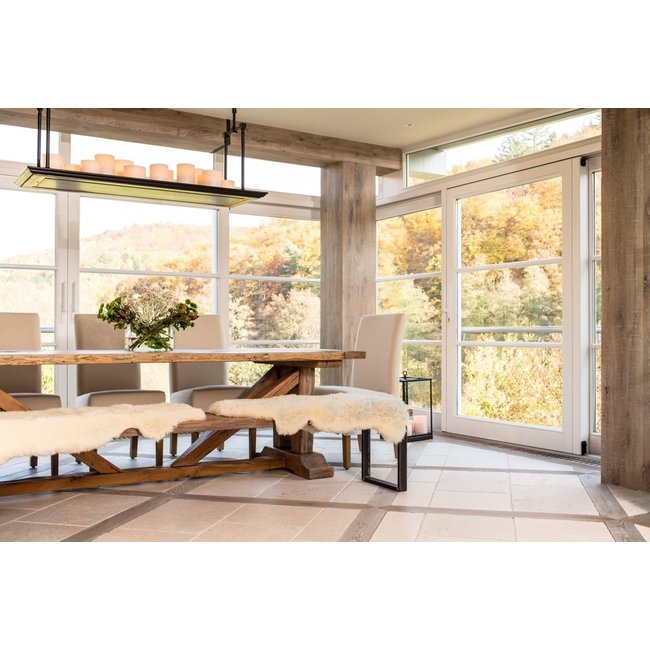 Luminaire rustique chic bronze avec bougies