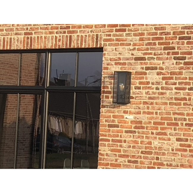 Eclairage façade extérieur verre rustique bronze, chrome, nickel, laiton