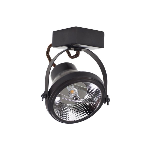 Plafonnier avec spot orientable bronze rustique