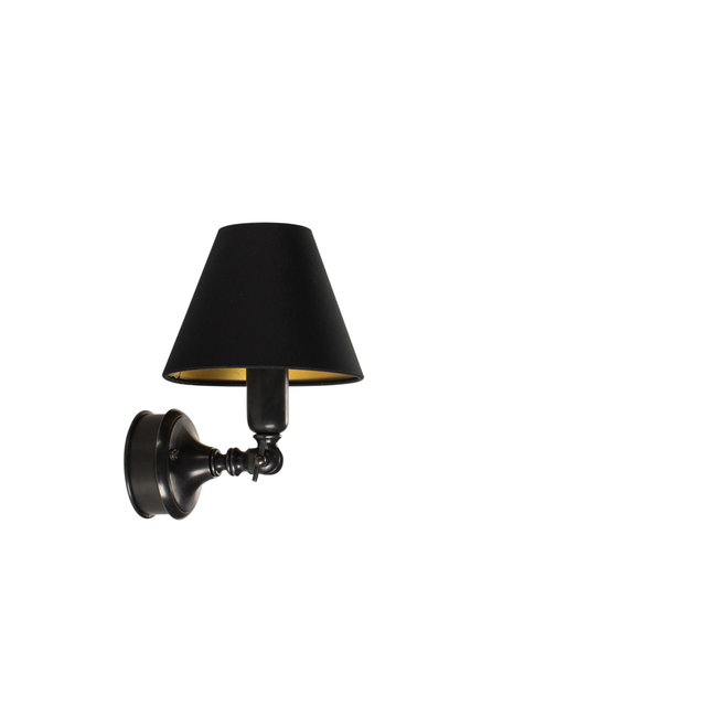 Wandlamp kap brons, nikkel of chroom zwart, pirée chinée, blanc cassé