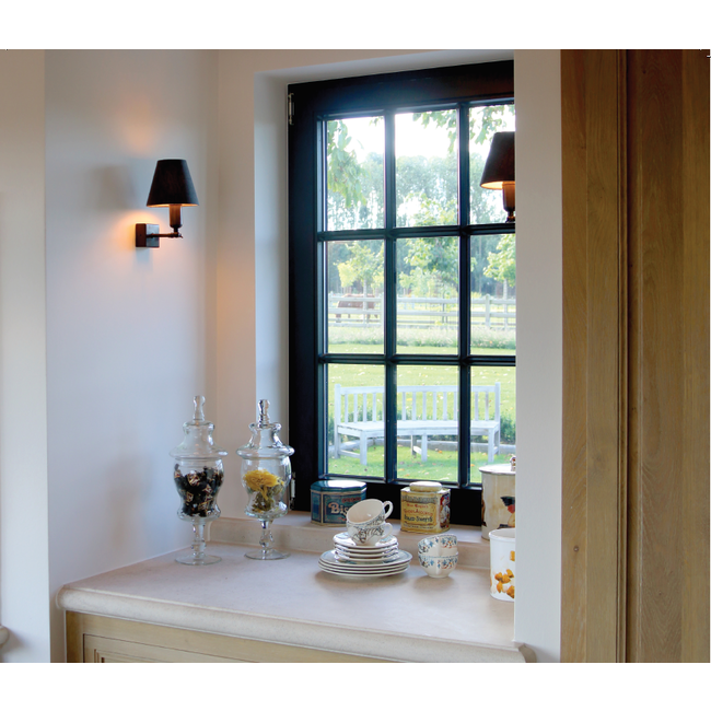 Belle applique murale abat-jour bronze, nickel, chrome