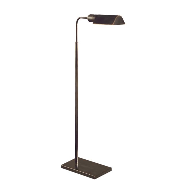 Lampadaire classique bronze 86 - 114 cm liseuse