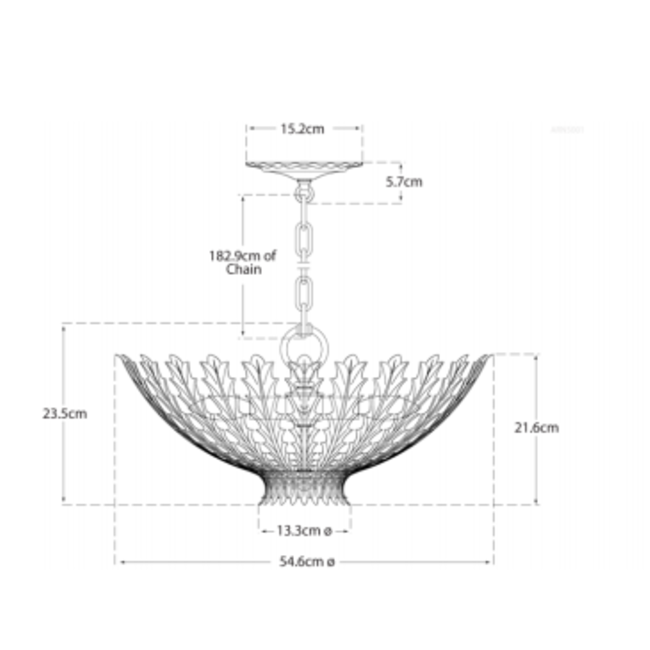 Sierlijke hanglamp barok goud