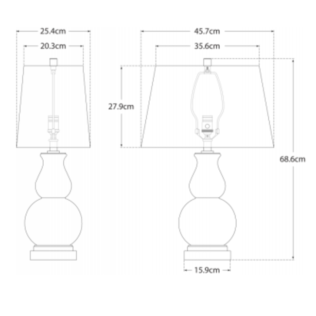 Lampe de chevet chic laiton avec abat-jour carré
