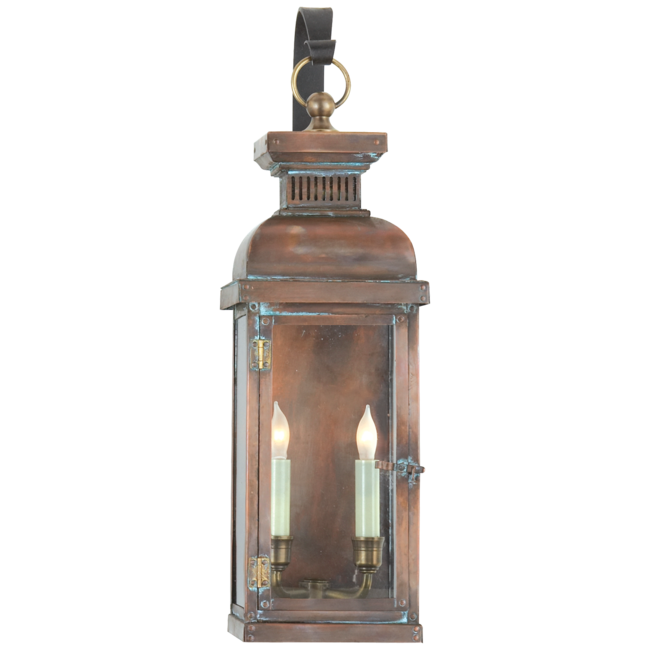 Koperen wandlamp lantaarn voor buiten