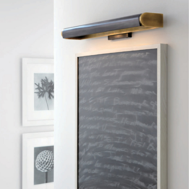 Lampe de tableau bronze ou laiton largeur 61 cm