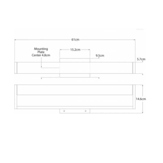 Lampe de tableau bronze ou laiton largeur 61 cm