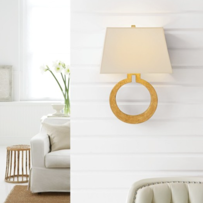 Applique murale cercle laiton ou bronze